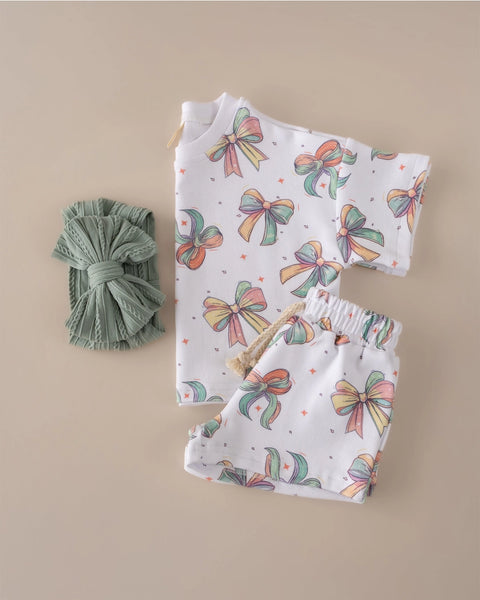 Top & Shorts Set | Happy Bows - PREORDER