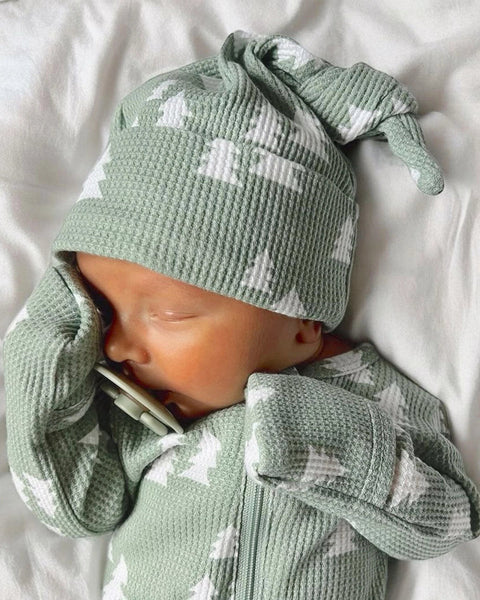 Waffle Knot Beanie | Alpine Trees - PREORDER