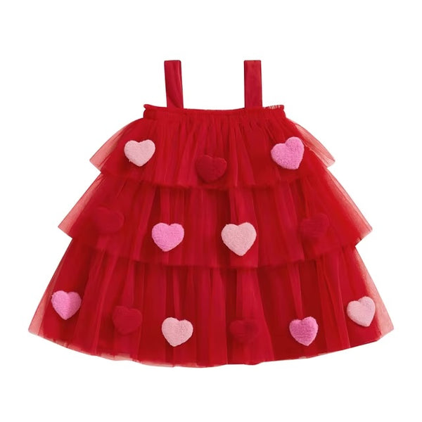 Hearts Three Layer Tutu Dresses (3 Colors) - PREORDER