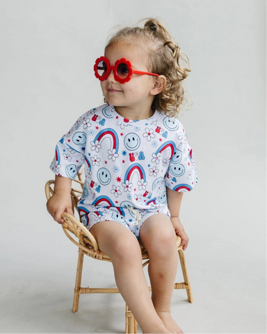 Top & Shorts Set | Little Miss USA - PREORDER