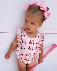 Monaco Swimsuit | Pink Golf Cart - PREORDER