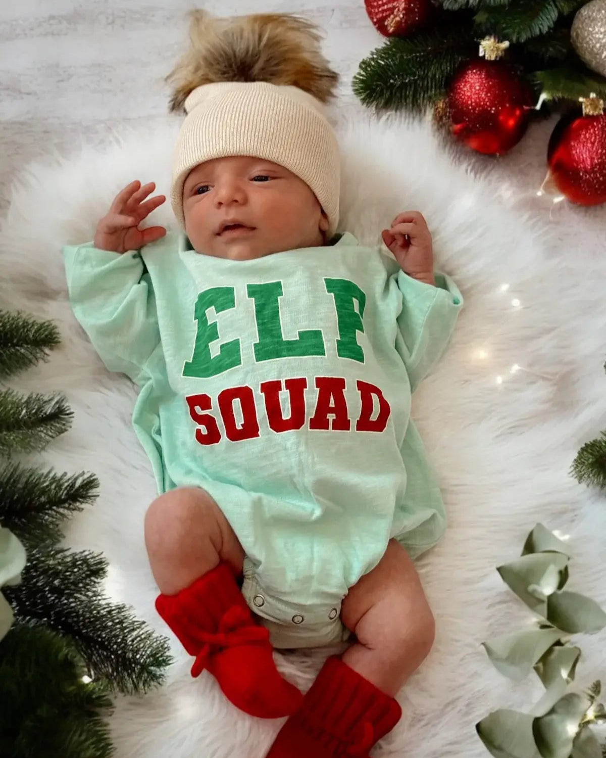Long Sleeve Bubble Romper | Elf Squad - PREORDER