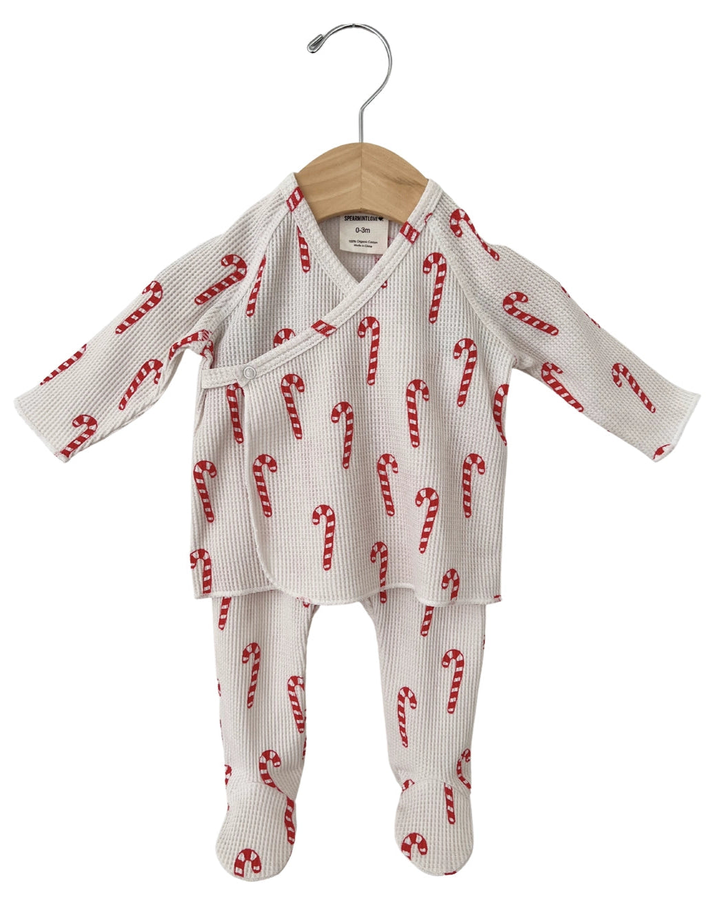Waffle Kimono & Pant Set | Candy Cane - PREORDER