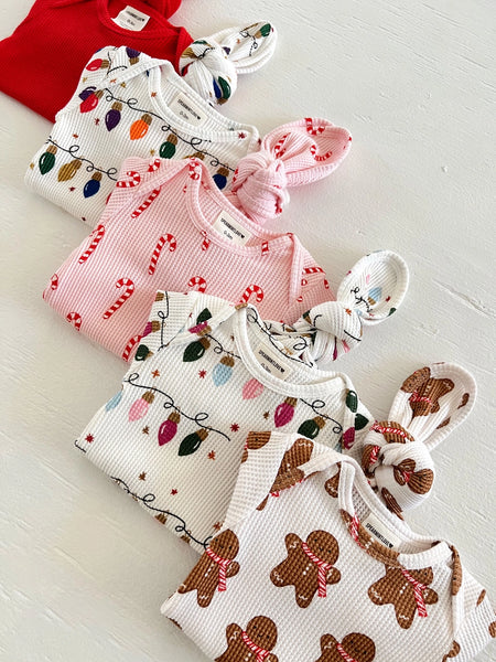 Waffle Gown | Pink Candy Cane - PREORDER