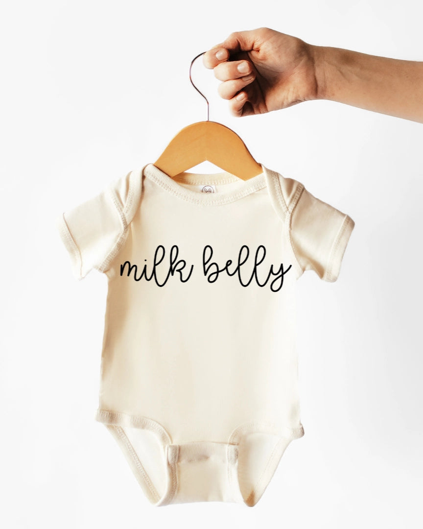 Cotton Bodysuit or Tee | Milk Belly - PREORDER