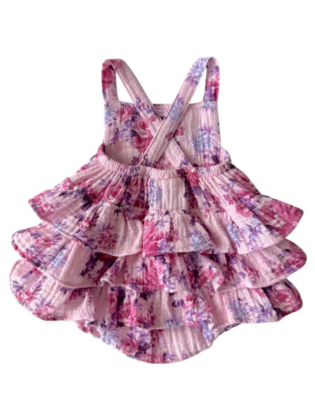 Ruffle Romper | Violet Rose - PREORDER