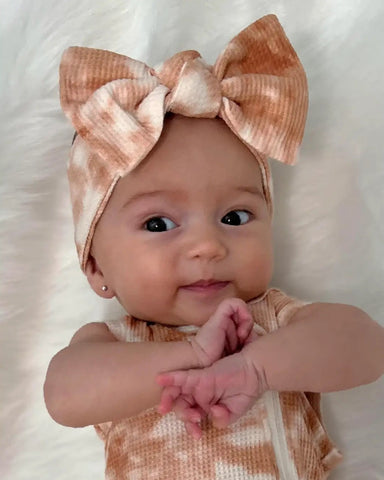 Waffle Knot Bow | Spice Tie Dye - PREORDER