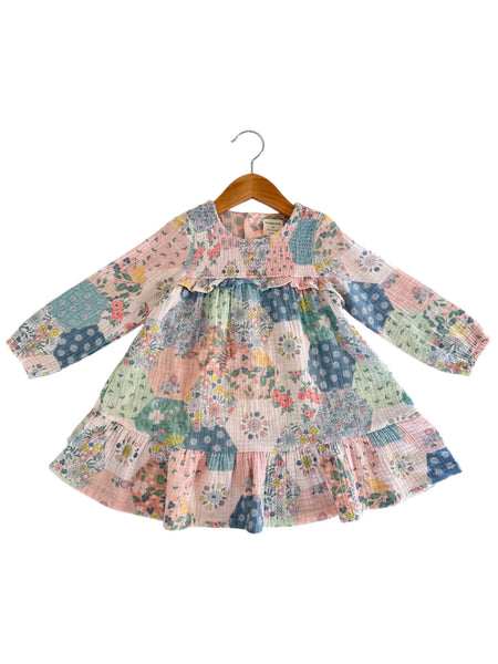 Smocked Ruffle Tiered Dress | Patchwork - PREORDER