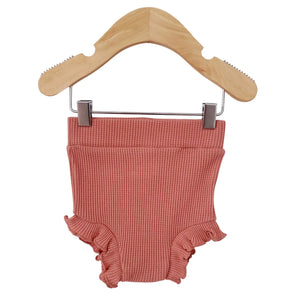 Waffle Ruffle Bloomer | Dusty Rose - PREORDER