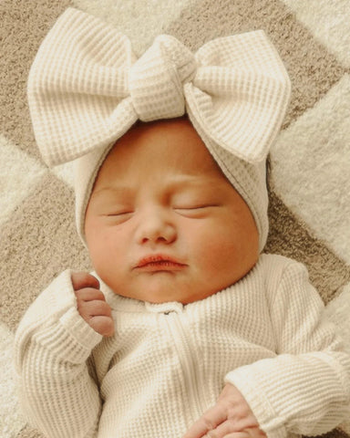 Waffle Knot Bow | Snow - PREORDER