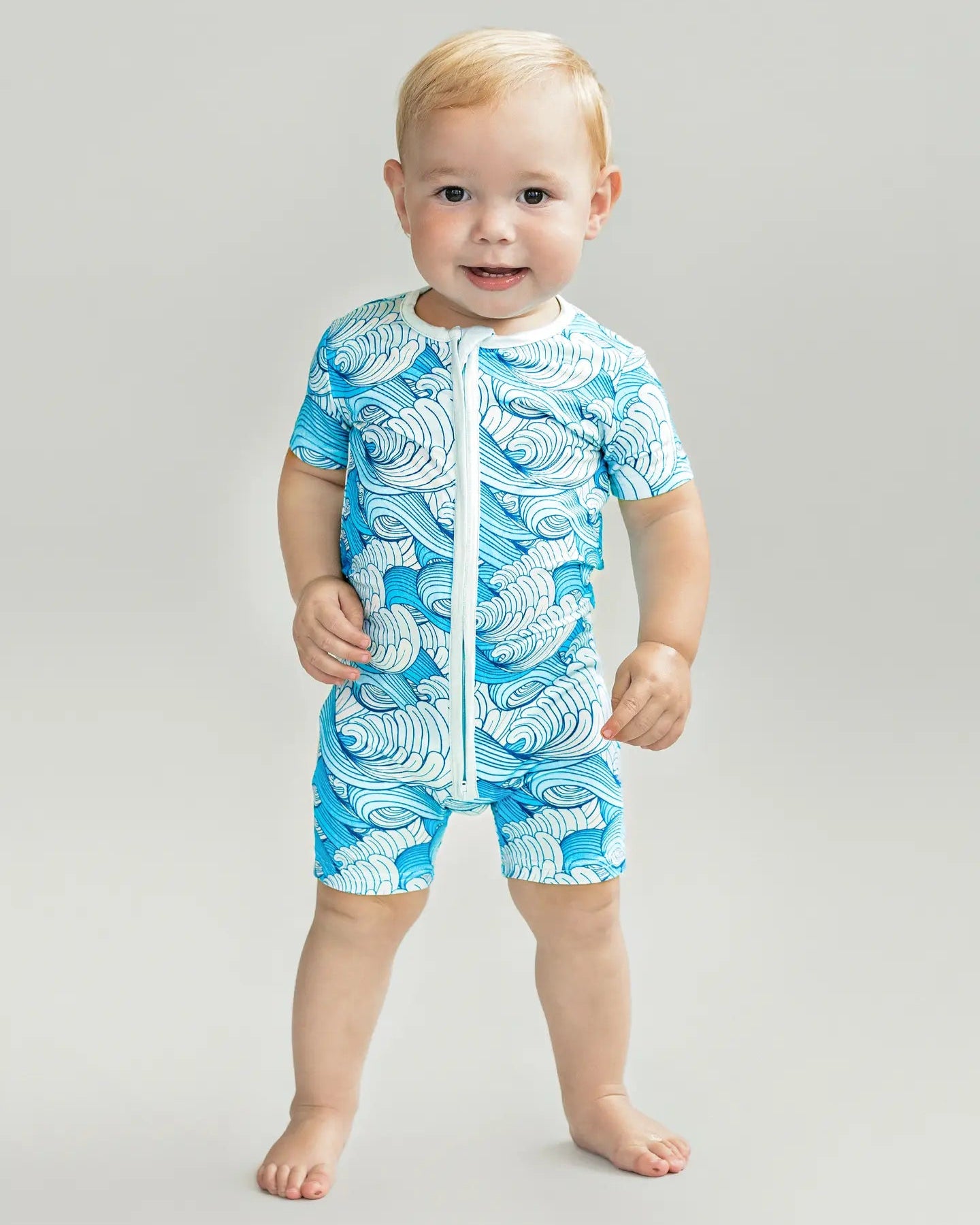 Bamboo Shorty Romper | Delmar - PREORDER
