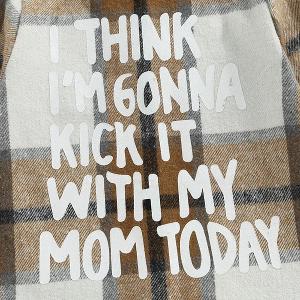 Kick it with My Mom Plaid Flannel Shirt - PREORDER