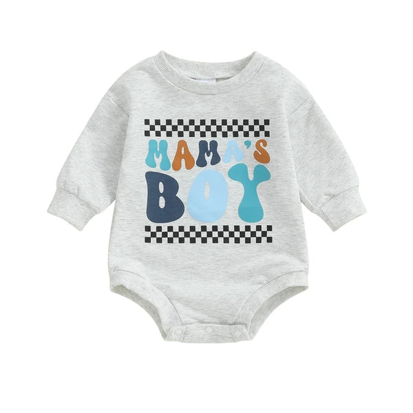 Mamas Boy Checkered Rompers (2 Colors) - PREORDER