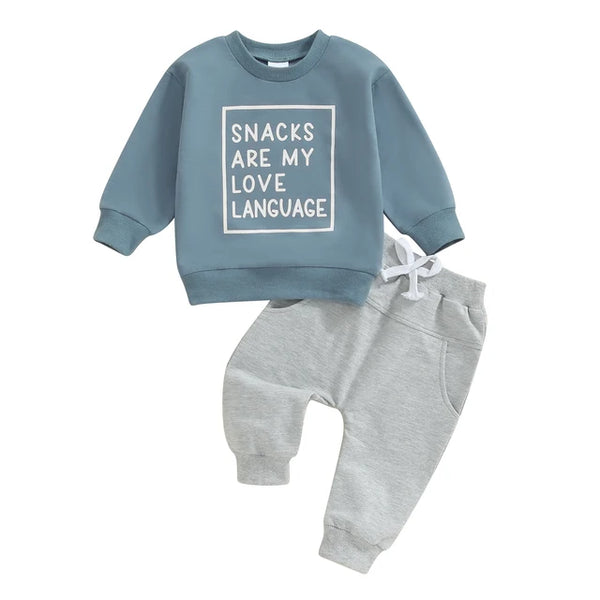 Snacks are my Love Language Jogger Outfits (2 Colors) - PREORDER