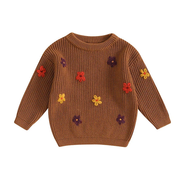 Fall Daisies Knit Sweaters (5 Colors) - PREORDER