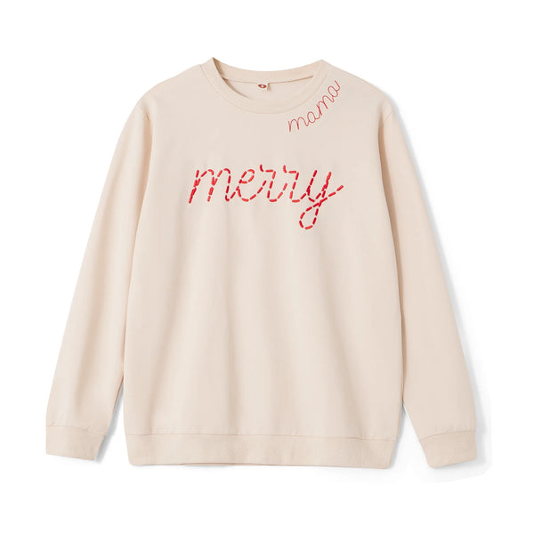 MERRY Mama & Mini Embroidered Matching Pullovers - PREORDER