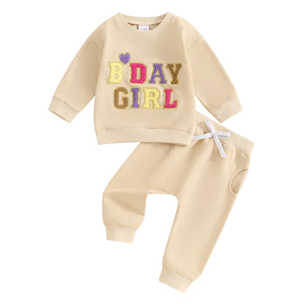 BDAY Girl Jogger Outfits (2 Colors) - PREORDER