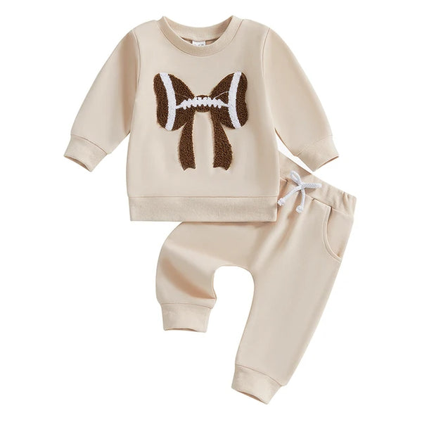 Perfect Football Bow Jogger Outfits (3 Colors) - PREORDER