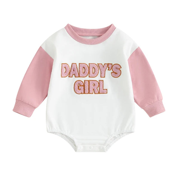 Daddys Girl Two Tone Rompers (5 Colors) - PREORDER