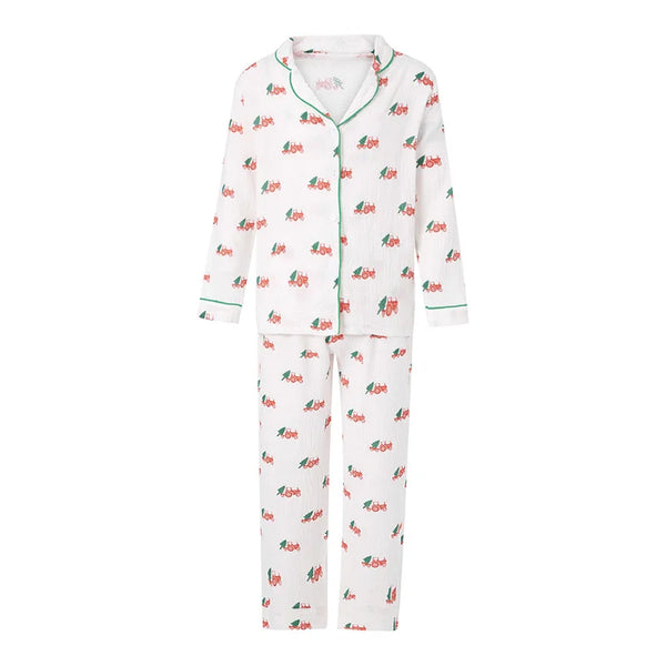 Christmas Tree Tractors Matching Pajamas - PREORDER