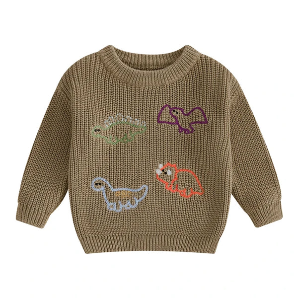 Dino RAWR Knit Sweaters (3 Colors) - PREORDER