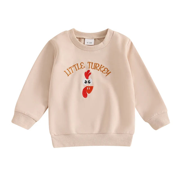 Big & Little Turkey Embroidered Pullovers (2 Styles) - PREORDER