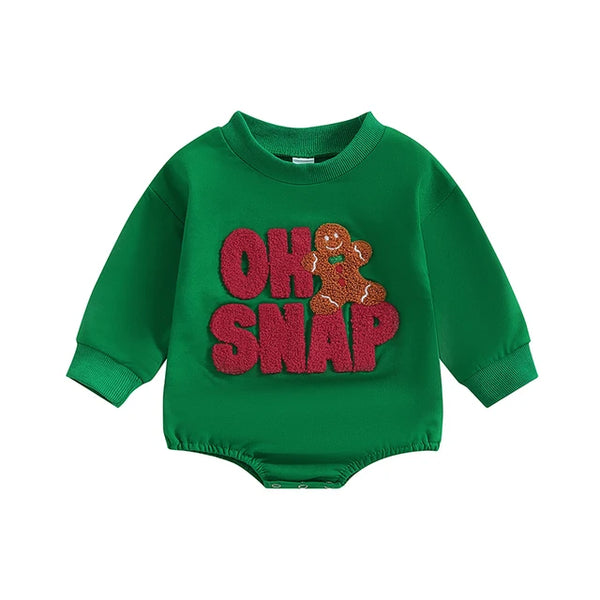 Oh Snap Gingerbread Rompers & Pullovers (3 Colors) - PREORDER