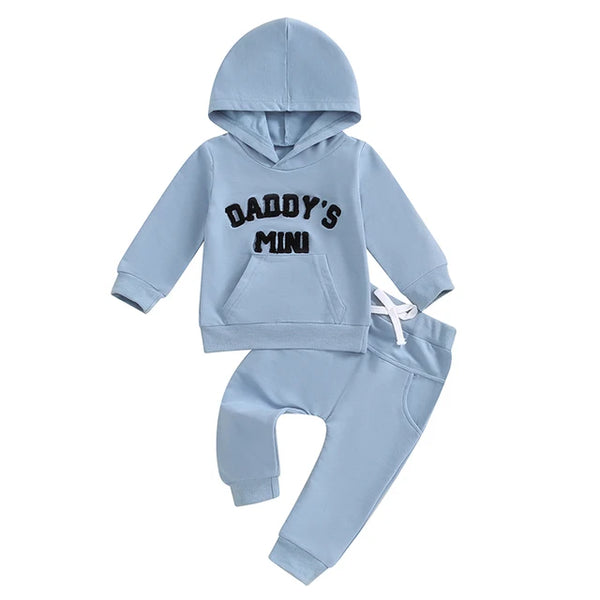 Daddys Mini Hoodie Jogger Outfits (4 Colors) - PREORDER