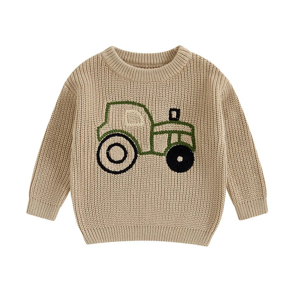 Big Green Tractor Knit Sweaters (2 Colors) - PREORDER