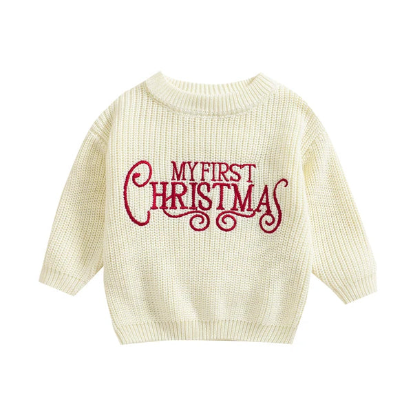 My First Christmas Knit Sweaters (4 Colors) - PREORDER