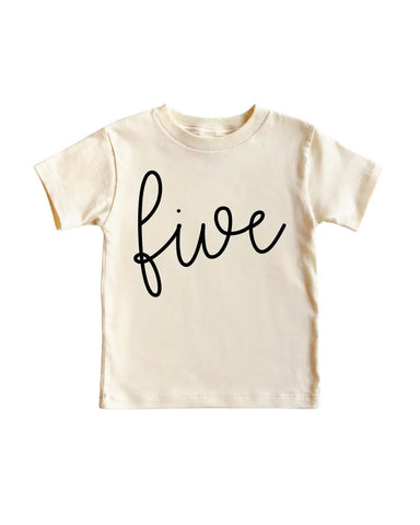 Cotton Bodysuit or Tee | Birthday FIVE - PREORDER