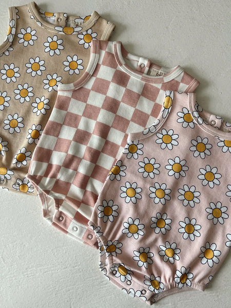 Tank Bubble Romper | Strawberry Shortcake Checkerboard - PREORDER