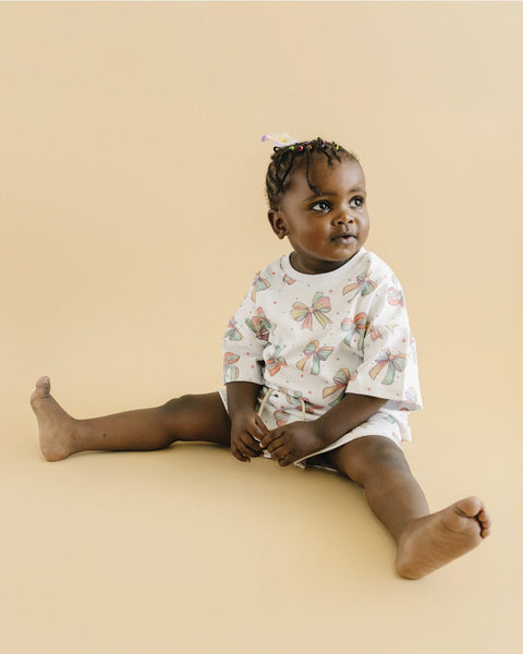 Top & Shorts Set | Happy Bows - PREORDER