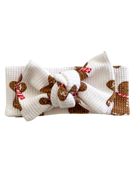 Waffle Knot Bow | Gingerbread Man - PREORDER