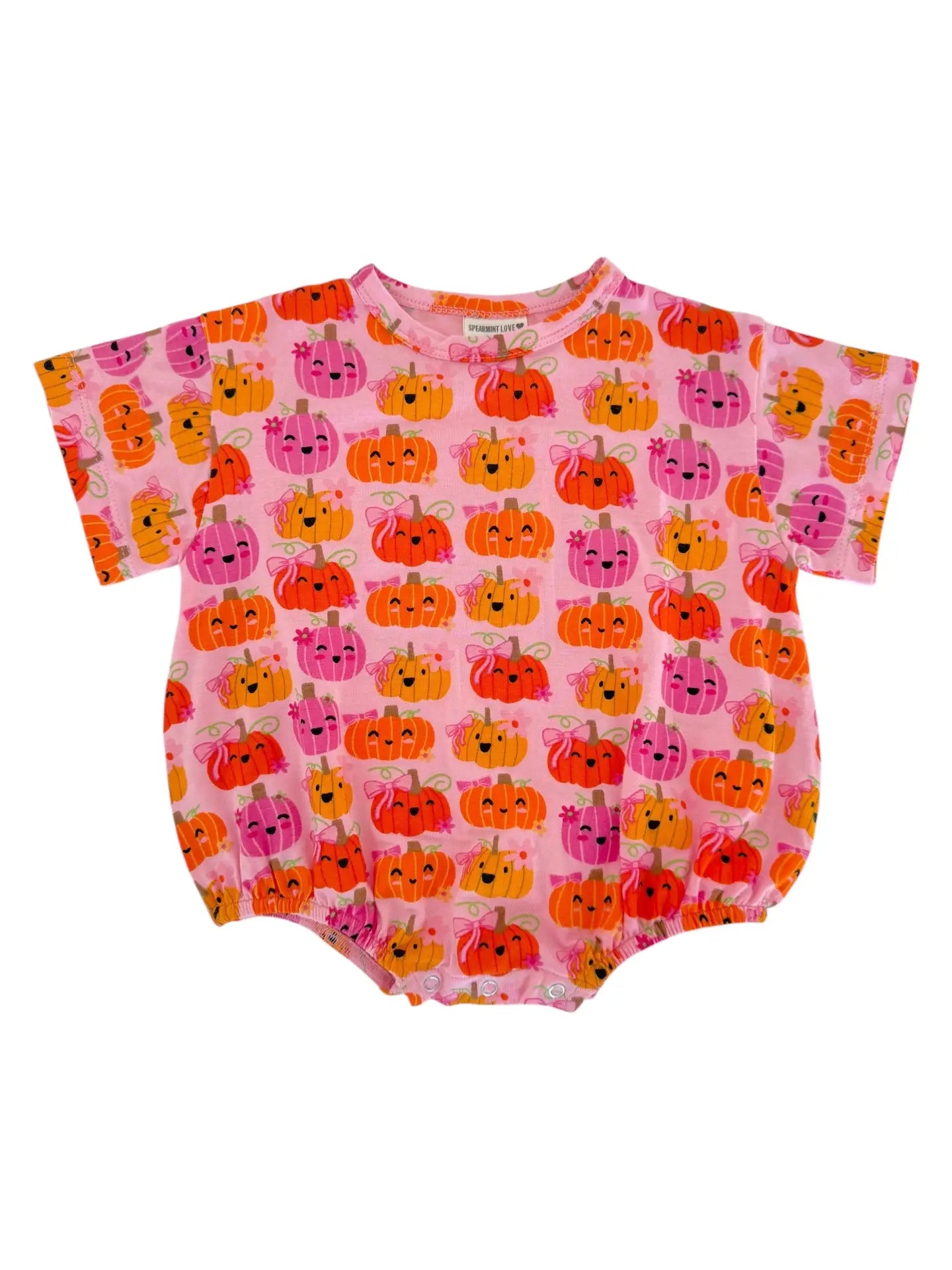 T-Shirt Bubble Romper | Pumpkin Girlies - PREORDER
