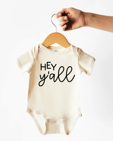 Cotton Bodysuit or Tee | Hey Y'all - PREORDER