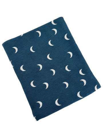 Organic Cotton Waffle Swaddle | Midnight Moon - PREORDER