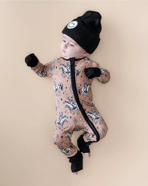 Bamboo Zip Romper | Desert Cowboy - PREORDER