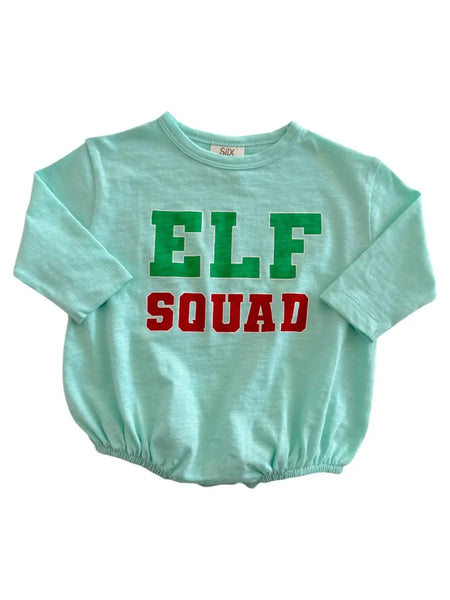 Long Sleeve Bubble Romper | Elf Squad - PREORDER