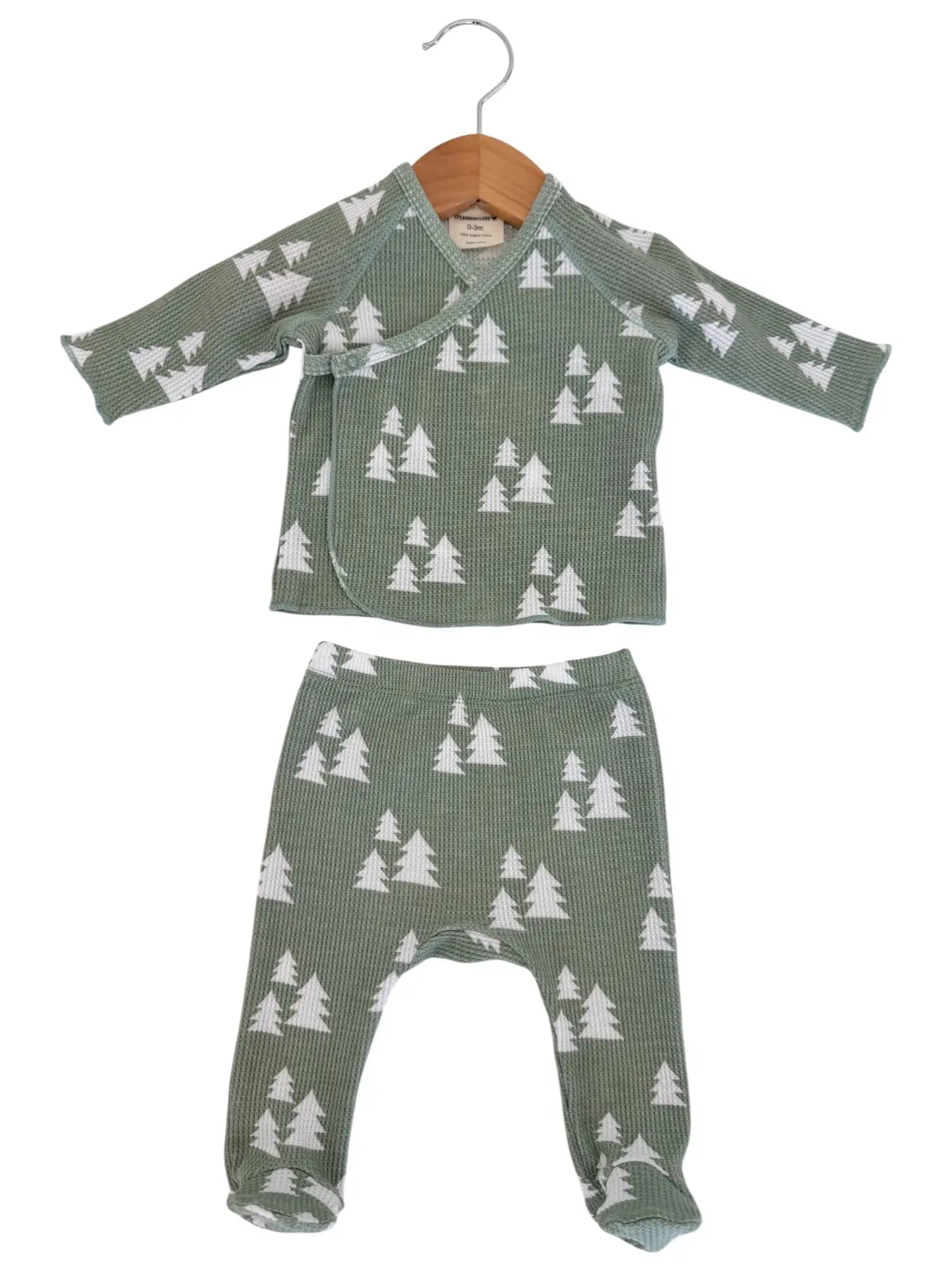 Waffle Kimono & Pant Set | Alpine Trees - PREORDER