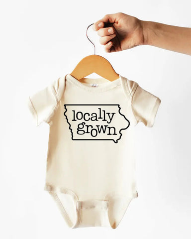 Locally Grown Cotton Bodysuit or Tee | Iowa - PREORDER