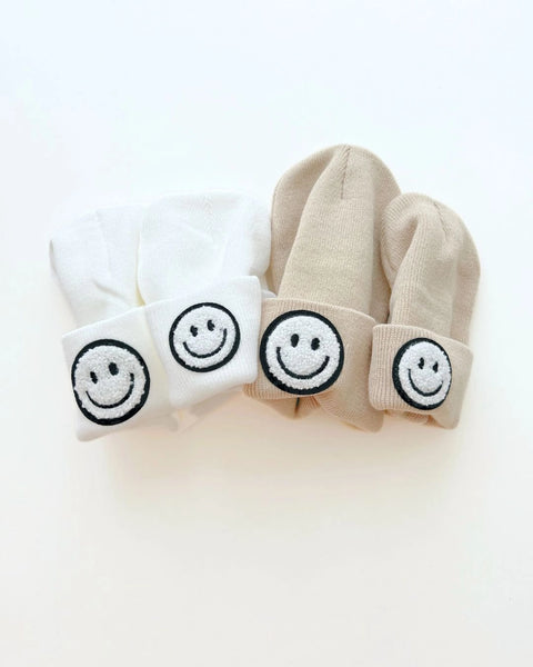 Smiley Beanie | White - PREORDER
