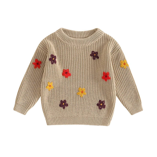 Fall Daisies Knit Sweaters (5 Colors) - PREORDER