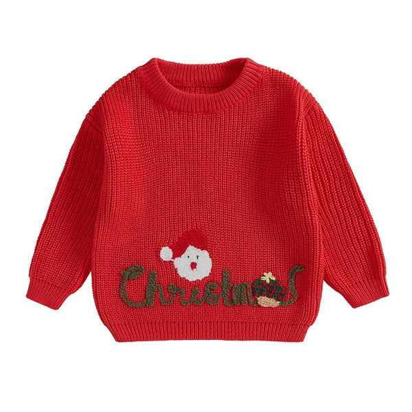 Christmas Plant & Santa Knit Sweaters (3 Colors) - PREORDER