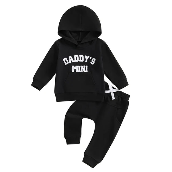 Daddys Mini Hoodie Jogger Outfits (4 Colors) - PREORDER