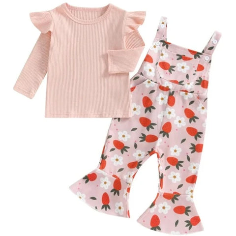 Strawberries & Daisies Bells Romper Outfit - PREORDER