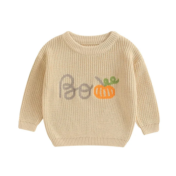 BOO Pumpkin Knit Sweaters (4 Colors) - PREORDER