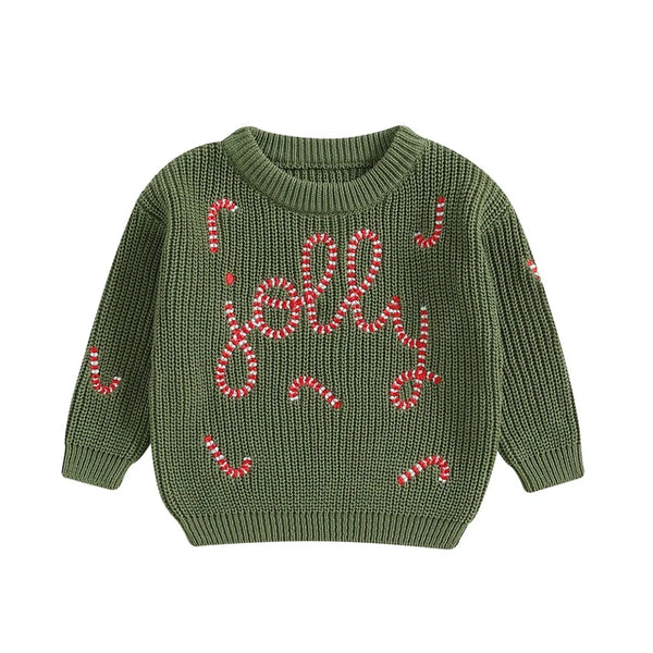 Jolly Candy Canes Knit Sweaters (3 Colors) - PREORDER