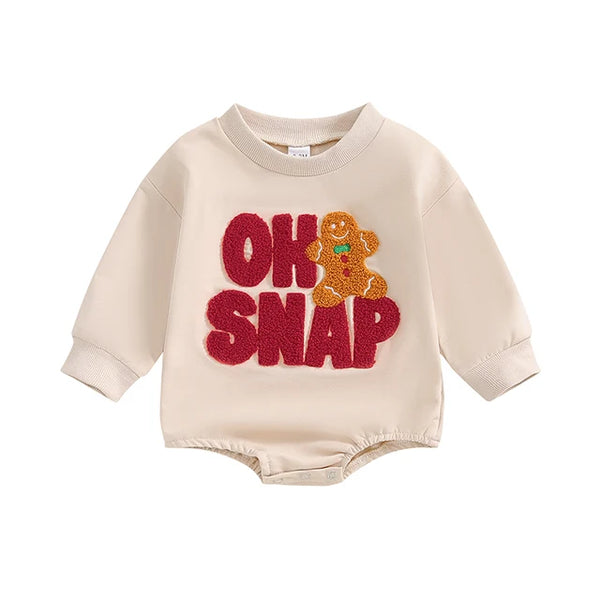 Oh Snap Gingerbread Rompers & Pullovers (3 Colors) - PREORDER