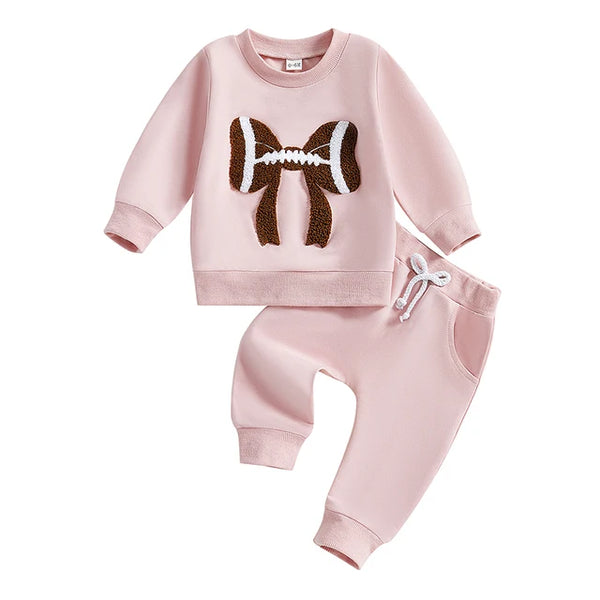 Perfect Football Bow Jogger Outfits (3 Colors) - PREORDER